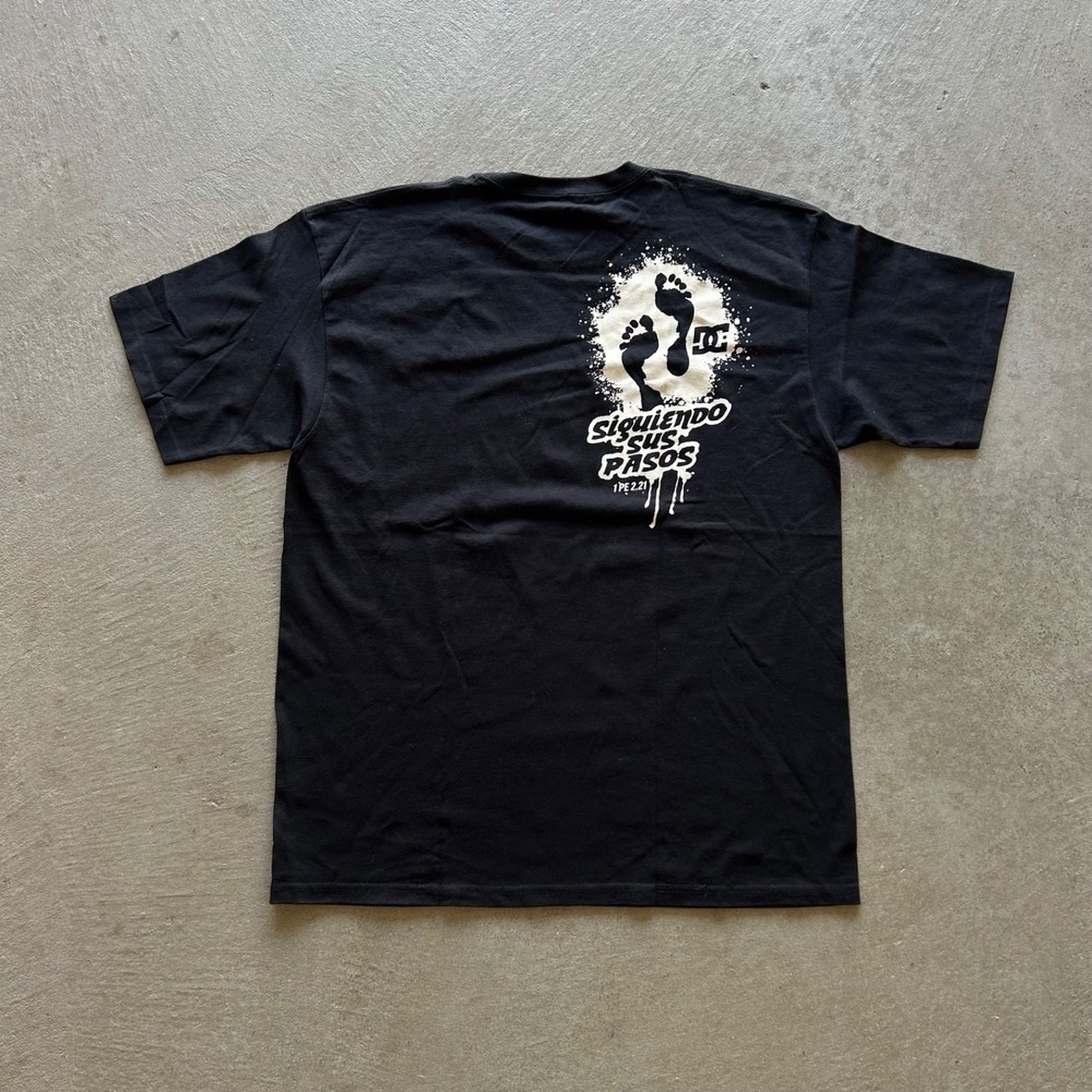Vintage Xtomorphosis Discipulo De Cristo Shirt Size XL Black Y2K DC Logo Parody - Picture 3 of 6